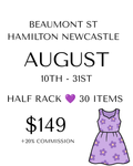 Rent a Rack - Half Rack - Up to 30 Items - Newcastle AUGUST Beaumont