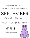 Rent a Rack - Half Rack - Up to 30 Items - Newcastle SEPTEMBER Beaumont 20%