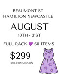 Rent a Rack - Full Rack - Up to 60 Items -Newcastle AUGUST Beaumont