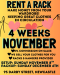 Rack Rental | 95 Darby Street Newcastle |8th November - 6th December 2026