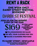 Darby Street Festival Rack Rental - ONE WEEK ONLY